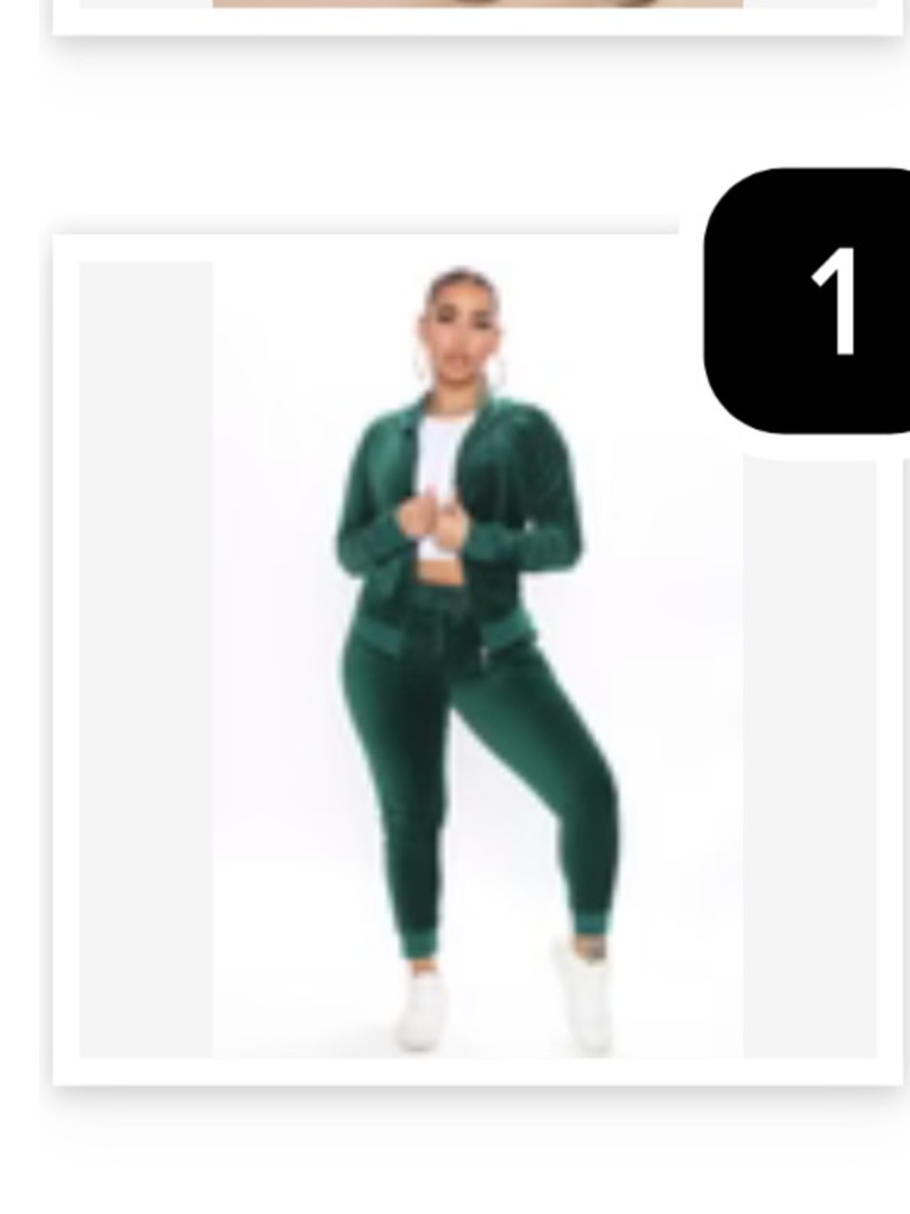 Fashion Nova Green Velour Track Joggers